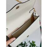 Gucci Women Horsebit 1955 Small Bag White Leather Gold Toned Hardware Horsebit - Image 8