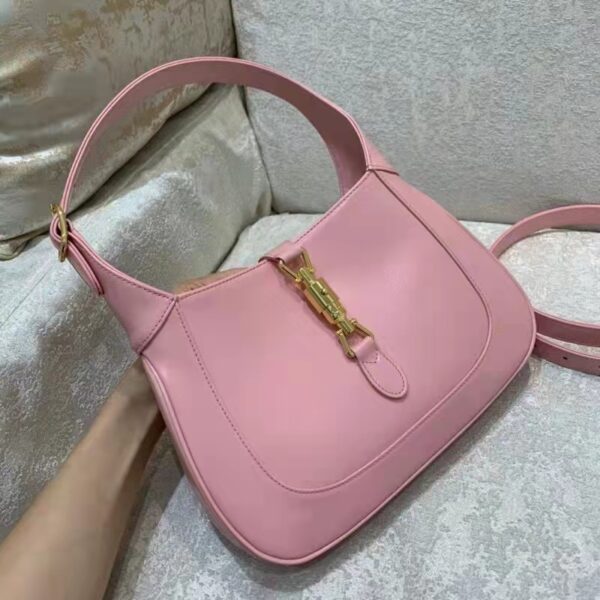 Gucci Women Jackie 1961 Mini Shoulder Bag in Pink Leather (1)