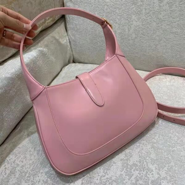 Gucci Women Jackie 1961 Mini Shoulder Bag in Pink Leather (9)