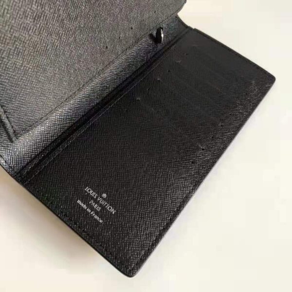 Louis Vuitton LV Unisex Brazza Wallet Gray Damier Graphite 3D Coated Canvas (10)