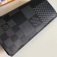 Louis Vuitton LV Unisex Brazza Wallet Gray Damier Graphite 3D Coated Canvas