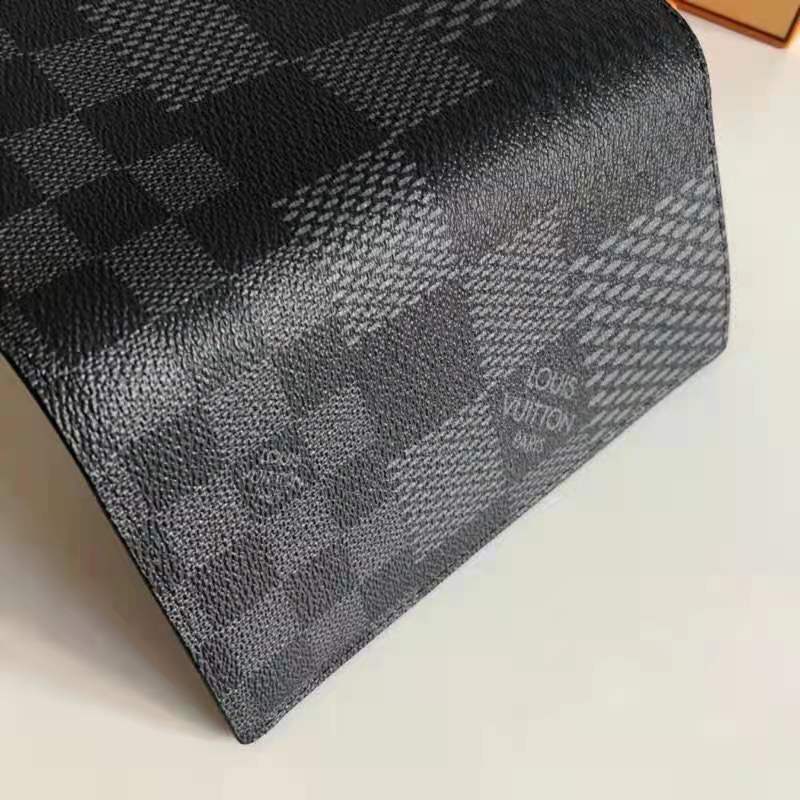 LOUIS VUITTON Damier Graphite Brazza Wallet 1295334