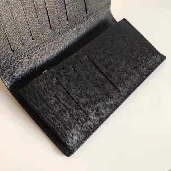 Louis Vuitton LV Unisex Brazza Wallet Gray Damier Graphite 3D Coated Canvas (9)