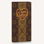 Louis Vuitton LV Unisex Brazza Wallet Monogram Stripes Brown Canvas