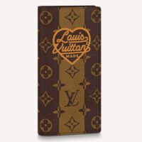 Louis Vuitton LV Unisex Brazza Wallet Monogram Stripes Brown Canvas