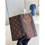 Louis Vuitton LV Unisex Brazza Wallet Monogram Stripes Brown Canvas - immagine 3