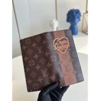 Louis Vuitton LV Unisex Brazza Wallet Monogram Stripes Brown Canvas