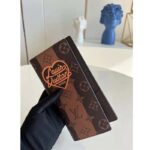 Louis Vuitton LV Unisex Brazza Wallet Monogram Stripes Brown Canvas - immagine 4