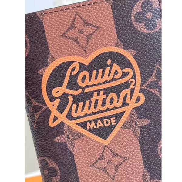 Louis Vuitton LV Unisex Brazza Wallet Monogram Stripes Brown Canvas (6)