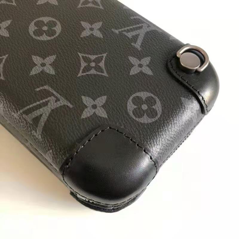 Louis Vuitton LV Unisex Horizon Clutch Monogram Eclipse Coated Canvas  Textile Black Cowhide - LULUX