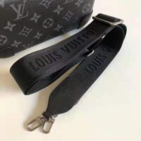 Louis Vuitton LV Unisex Horizon Clutch Monogram Eclipse Coated Canvas Textile Black Cowhide