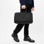 Louis Vuitton LV Unisex Keepall Bandouliere 40 Black Cowhide Leather Black Hardware - immagine 11