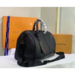 Louis Vuitton LV Unisex Keepall Bandouliere 40 Black Cowhide Leather Black Hardware - immagine 6
