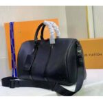 Louis Vuitton LV Unisex Keepall Bandouliere 40 Black Cowhide Leather Black Hardware - immagine 5
