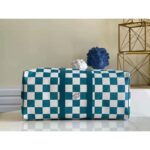 Louis Vuitton LV Unisex Keepall Bandoulière 45 Bag Teal Cowhide Leather - Image 4