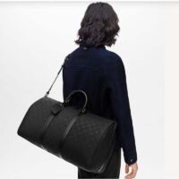 Louis Vuitton LV Unisex Keepall Bandoulière 50 Bag Black Taurillon Monogram Leather