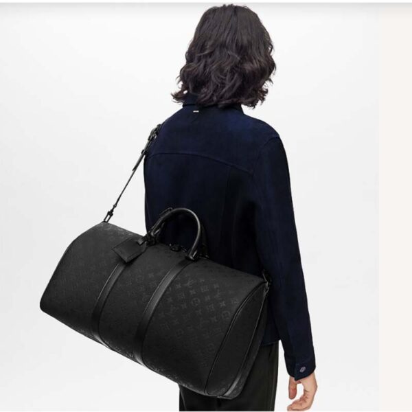 louis vuitton keepall led monogram 50 black