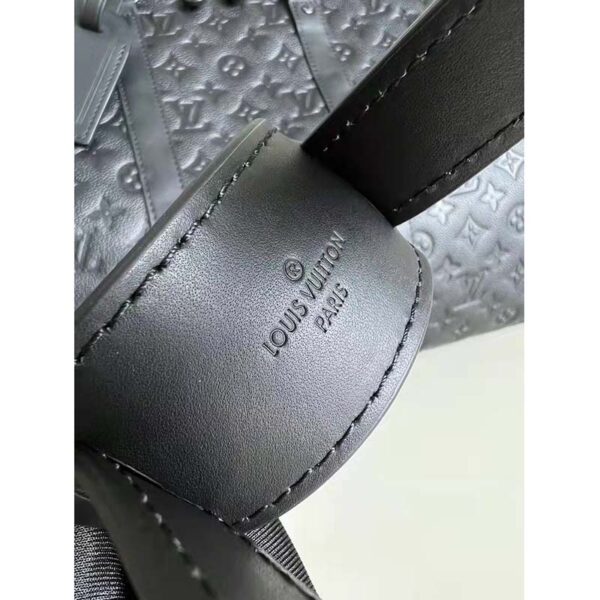 Louis Vuitton LV Unisex Keepall Bandoulière 50 Bag Black Taurillon Monogram Leather (5)