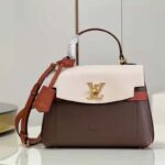 Louis Vuitton LV Unisex Lockme Ever BB Handbag Brown White Calfskin - Image 2