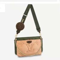 Louis Vuitton LV Unisex Maxi Multi Pochette Accessoires Handbag Green Beige (2)