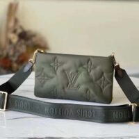 Louis Vuitton LV Unisex Maxi Multi Pochette Accessoires Handbag Green Beige (2)