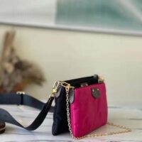 Louis Vuitton LV Unisex Maxi Multi Pochette Accessoires handbag Fuchsia Black