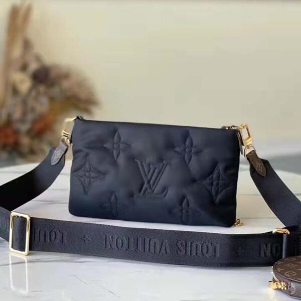 Louis Vuitton LV Unisex Maxi Multi Pochette Accessoires handbag Fuchsia Black (6)