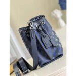 Louis Vuitton LV Unisex Muria Tote Bag Navy Blue Calfskin – Image 4