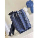 Louis Vuitton LV Unisex Muria Tote Bag Navy Blue Calfskin – Image 5