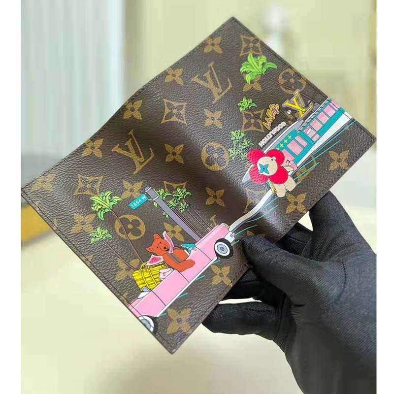 LV Passport Cover Monogram Coated Canvas - Kaialux