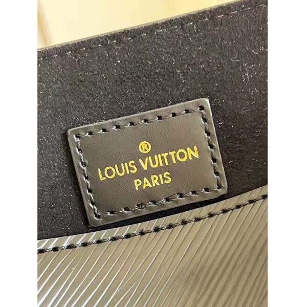 Louis Vuitton LV Unisex Sac Plat PM Black Epi Grained Cowhide Leather (10)
