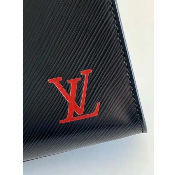 Louis Vuitton LV Unisex Sac Plat PM Black Epi Grained Cowhide Leather (7)