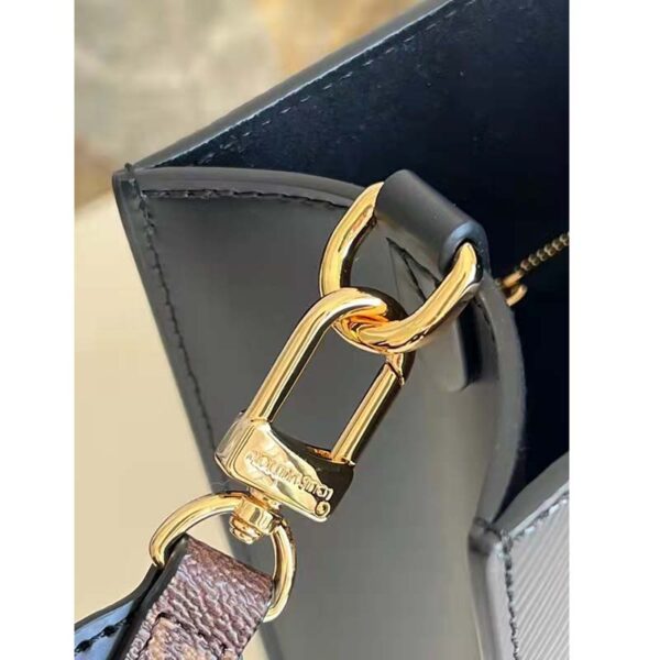 Louis Vuitton LV Unisex Sac Plat PM Black Epi Grained Cowhide Leather (8)