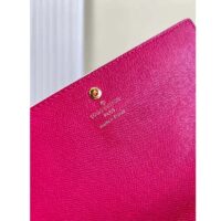 Louis Vuitton LV Unisex Sarah Wallet Pink Damier Azur Canvas
