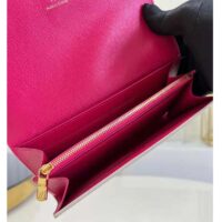 Louis Vuitton LV Unisex Sarah Wallet Pink Damier Azur Canvas