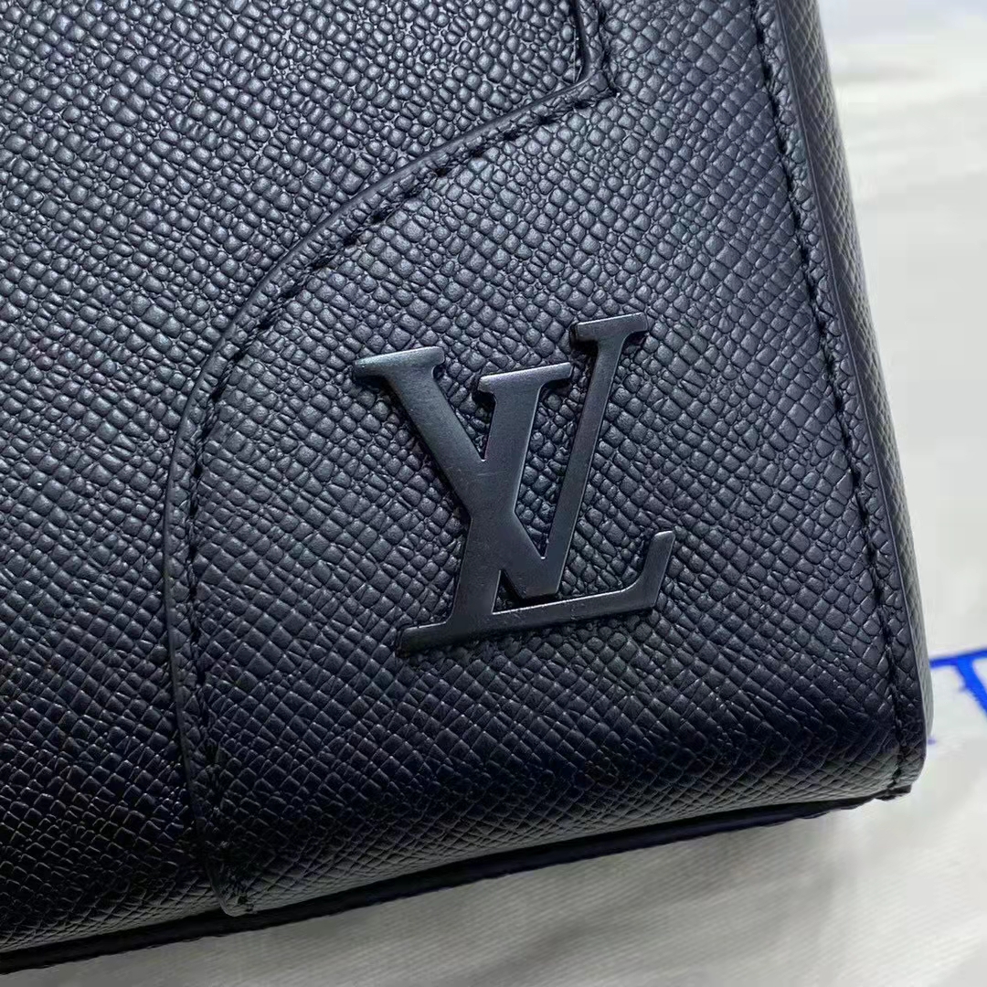 Louis Vuitton Slim Briefcase NV Black Taiga