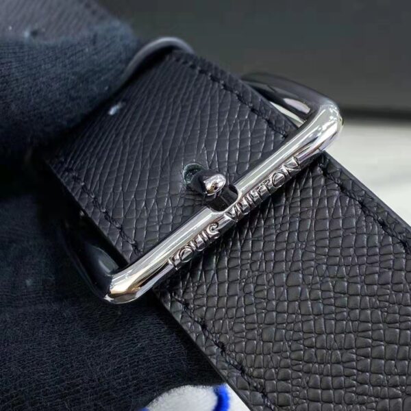 Louis Vuitton LV Unisex Slim Briefcase Black Taiga Cowhide Leather (13)