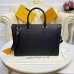 Louis Vuitton LV Unisex Slim Briefcase Black Taiga Cowhide Leather - immagine 3