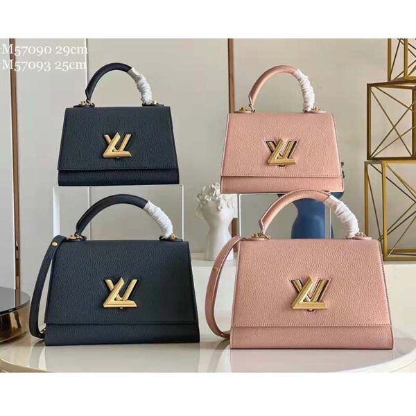 Louis Vuitton LV Unisex Twist One Handle PM Handbag Black Taurillon Leather (1)