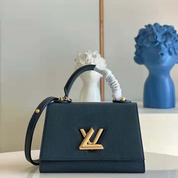 Louis Vuitton LV Unisex Twist One Handle PM Handbag Black Taurillon Leather (3)