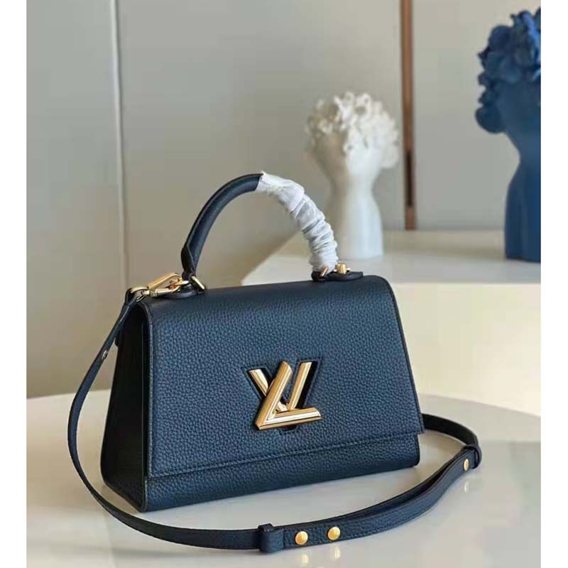 Louis Vuitton Twist One Handle Bag Taurillon Leather PM Black 84682134