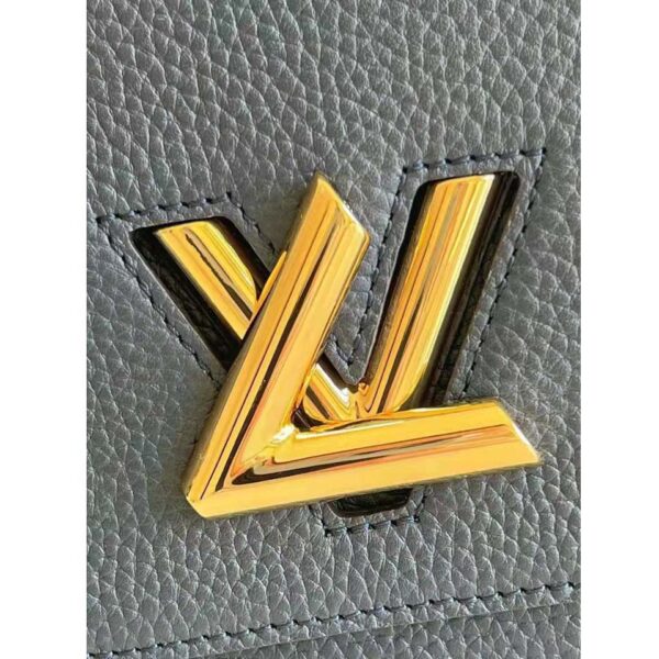 Louis Vuitton LV Unisex Twist One Handle PM Handbag Black Taurillon Leather (7)