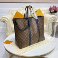 Louis Vuitton LV Unisex WeekEnd Tote GM Monogram Canvas Cowhide Leather