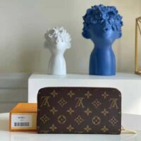 Louis Vuitton LV Unisex Zippy Wallet Red Monogram Coated Canvas Cowhide Leather