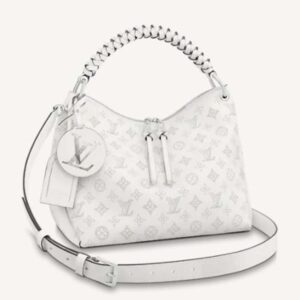 Louis Vuitton LV Women Beaubourg Hobo Bag Snow White Mahina Perforated Calf Leather