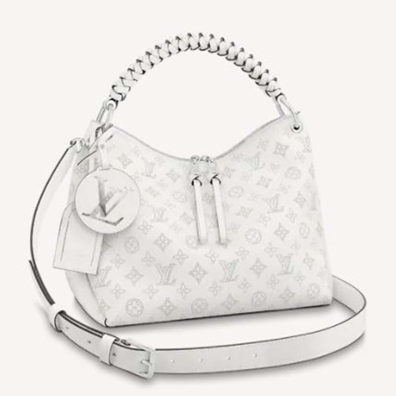 Louis Vuitton LV Women Beaubourg Hobo Bag Snow White Mahina Perforated Calf  Leather - LULUX