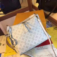 Louis Vuitton LV Women Beaubourg Hobo Bag Snow White Mahina Perforated Calf Leather