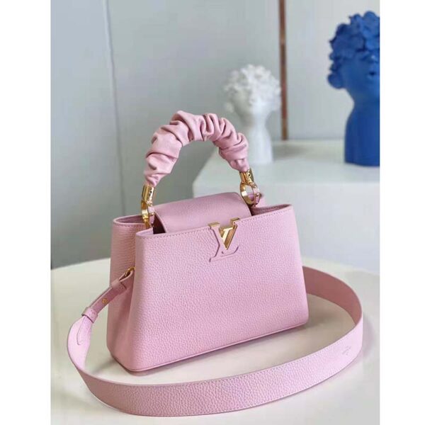 Louis Vuitton LV Women Capucines BB Handbag Pink Taurillon Calfskin (2)