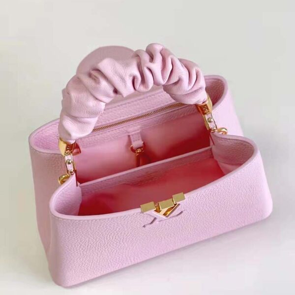 Louis Vuitton LV Women Capucines BB Handbag Pink Taurillon Calfskin (4)
