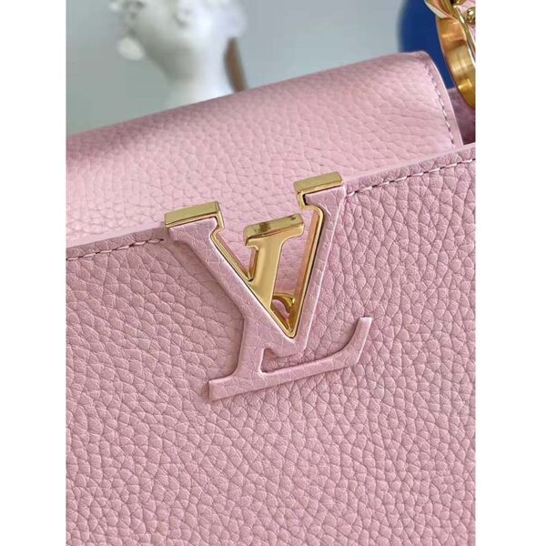 Louis Vuitton LV Women Capucines BB Handbag Pink Taurillon Calfskin (6)